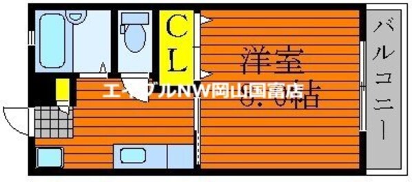 コスモス・インハイツＢの物件間取画像